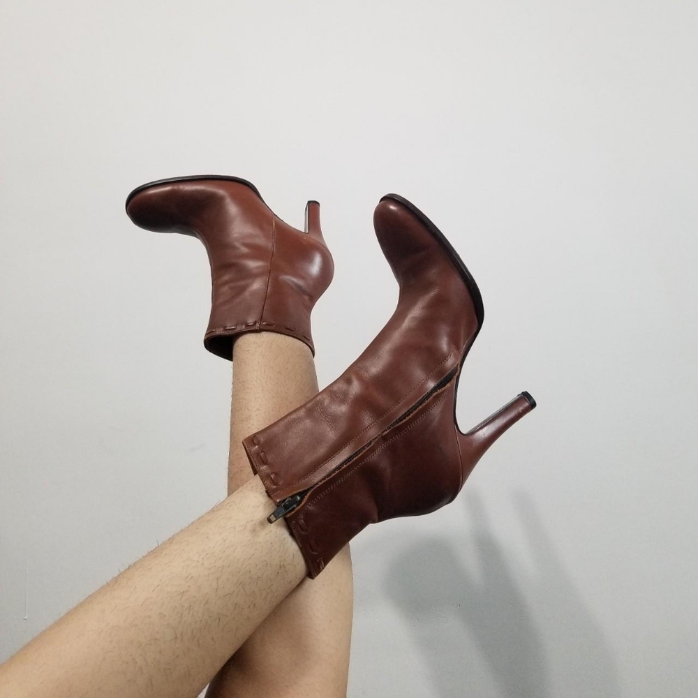J.CREW BROWN HEEL BOOTS